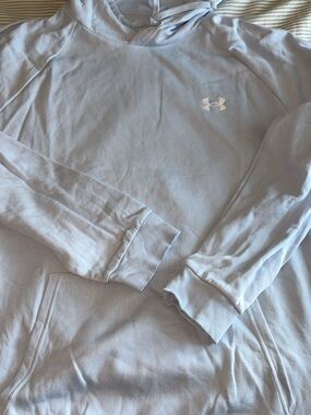 Under Armour Pastel Blue Hoodie with White Logo